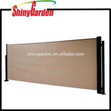 Retractable Folding Vertical Wind Screen Privacy Divider Side Awning with Steel Pole